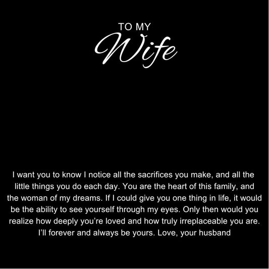 To My Wife - Love Heart Necklace