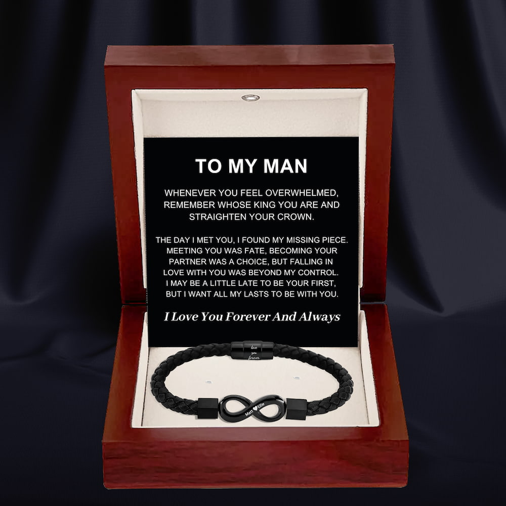 To My Man - Infinity Personalised Bracelet