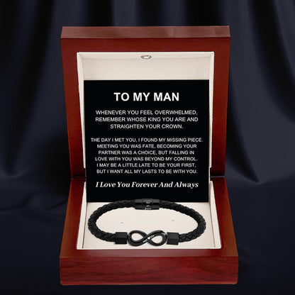 To My Man - Infinity Personalised Bracelet