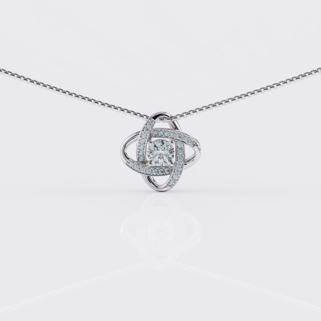 Love Knot Necklace To My Wife - I Can't Live Without You
