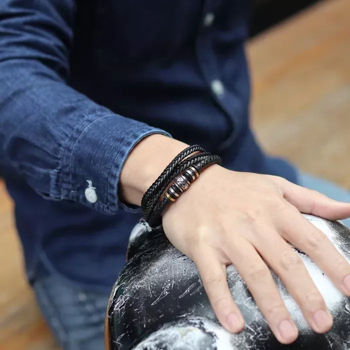 Grandson ‘Love You Forever’ Braided Leather Bracelet