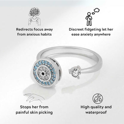 To My Daughter - Evil Eye Fidget Ring