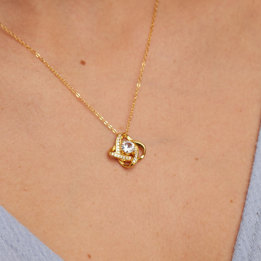 To My Future Wife - Love Knot Necklace -The Day I Met You