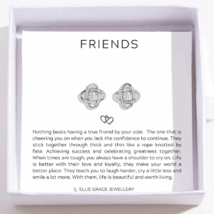 Love Knot Earrings For Best Friend – Friendship Earrings - Nothing Beats A Friend Like You