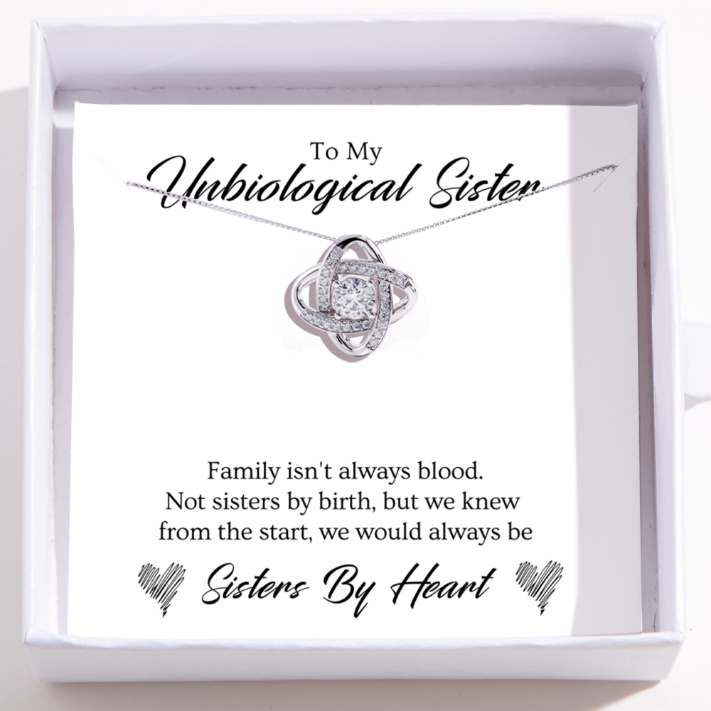 Friendship Necklaces for Unbiological Sister - Love Knot Necklace