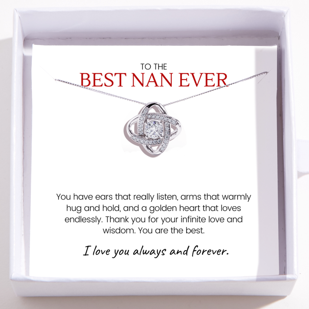 To The Best Nan Ever - Love Knot Necklace for Grandma Necklace