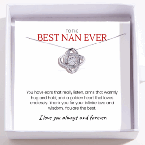 To The Best Nan Ever - Love Knot Necklace for Grandma Necklace