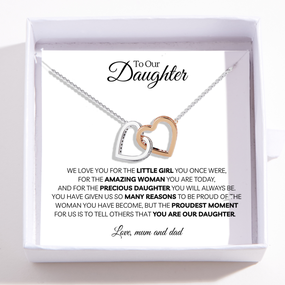 Daughter Necklace from Mum and Dad Infinite Love Necklace 925