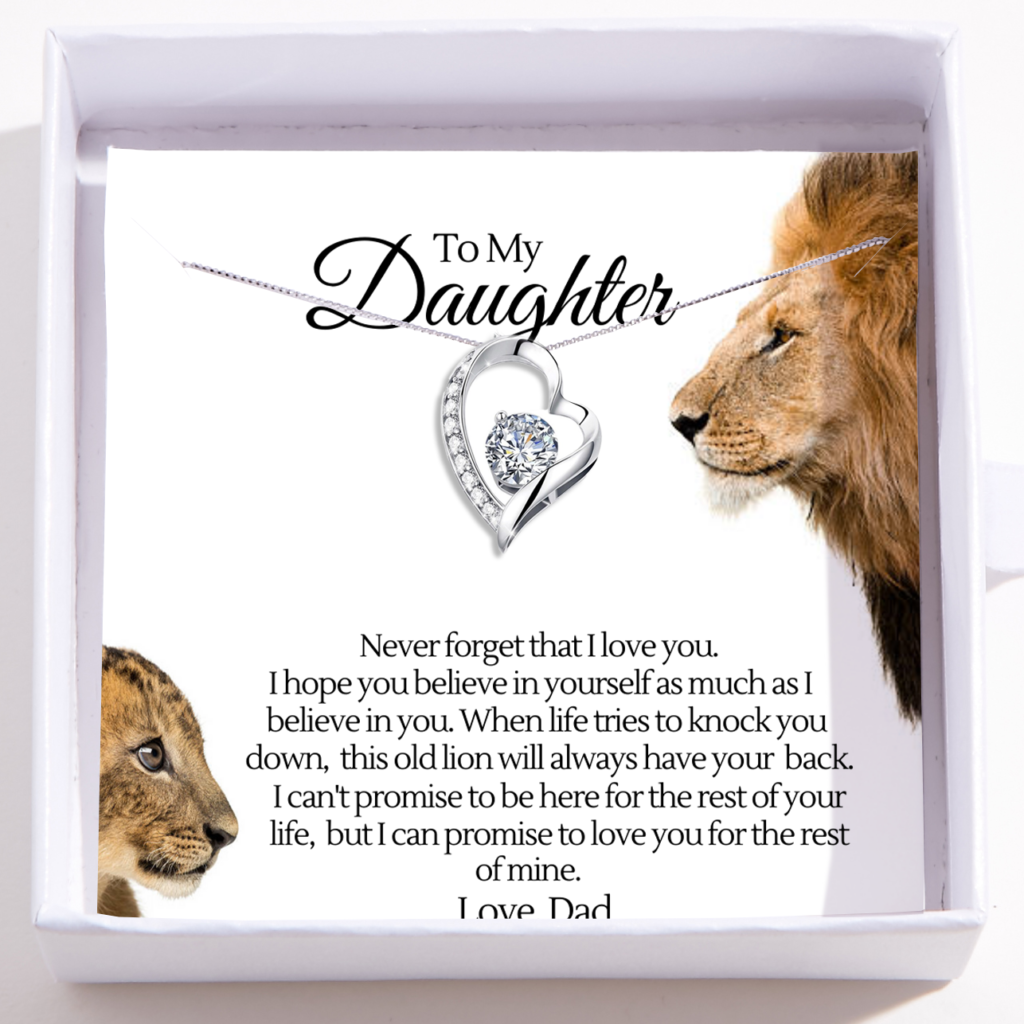 Daughter Necklace From Dad - Love Heart Necklace - Dad Got You
