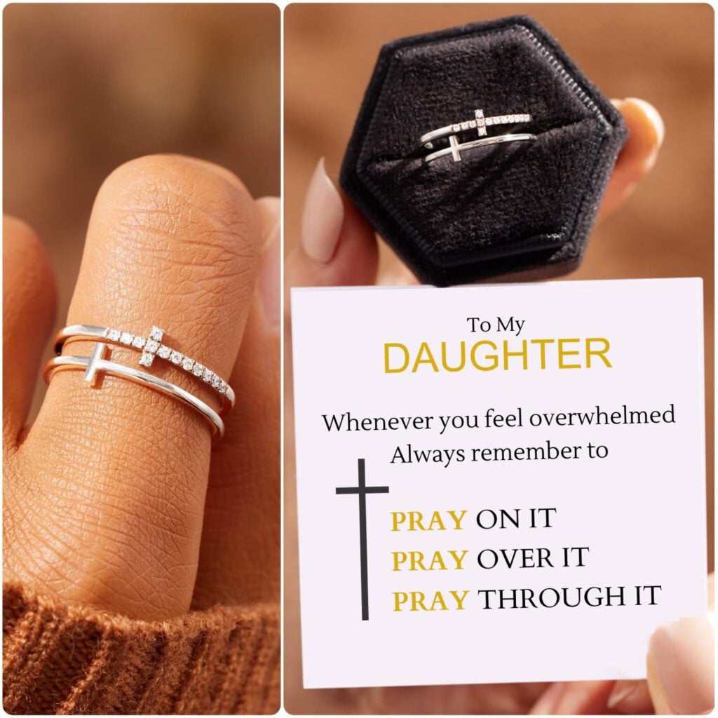 Double Cross Ring For Daughter - Pray Through it