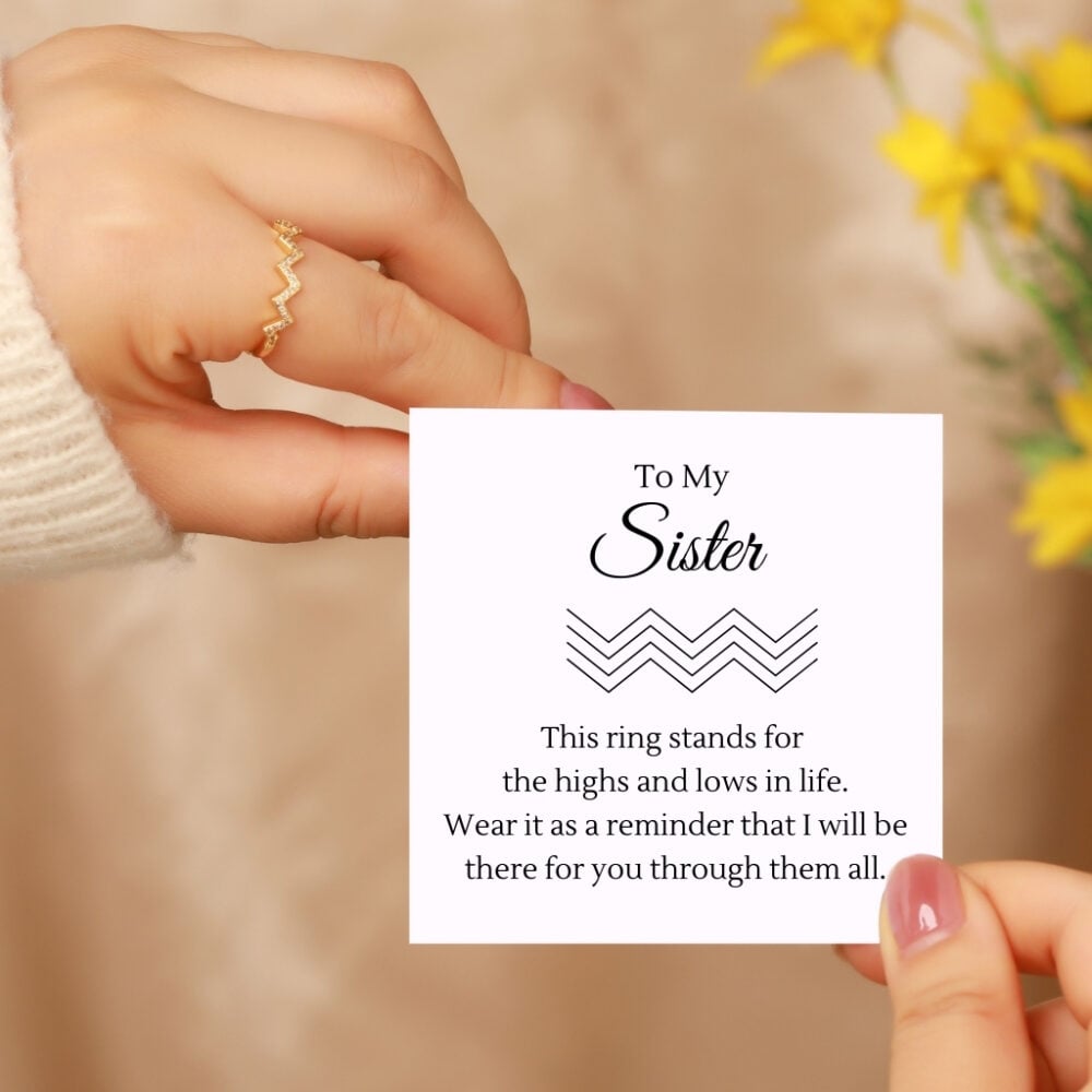 Highs and Lows Ring - Gold, Sister