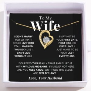 To My Wife - Love Heart Necklace - Your Last Everything
