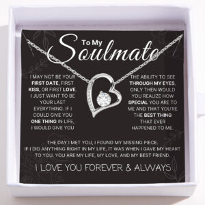 Love Heart Necklace For Soulmate -  The Day I Met You