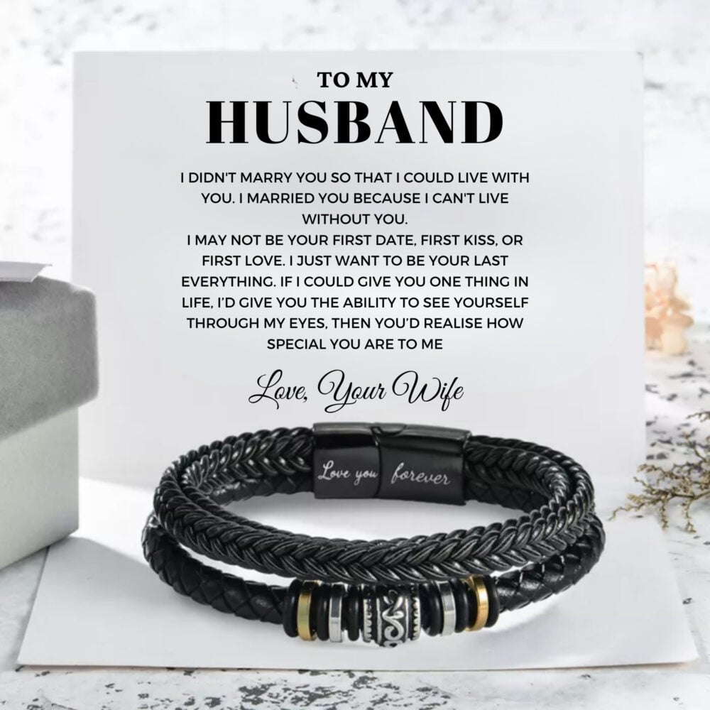 To My Husband 'Love You Forever' Bracelet
