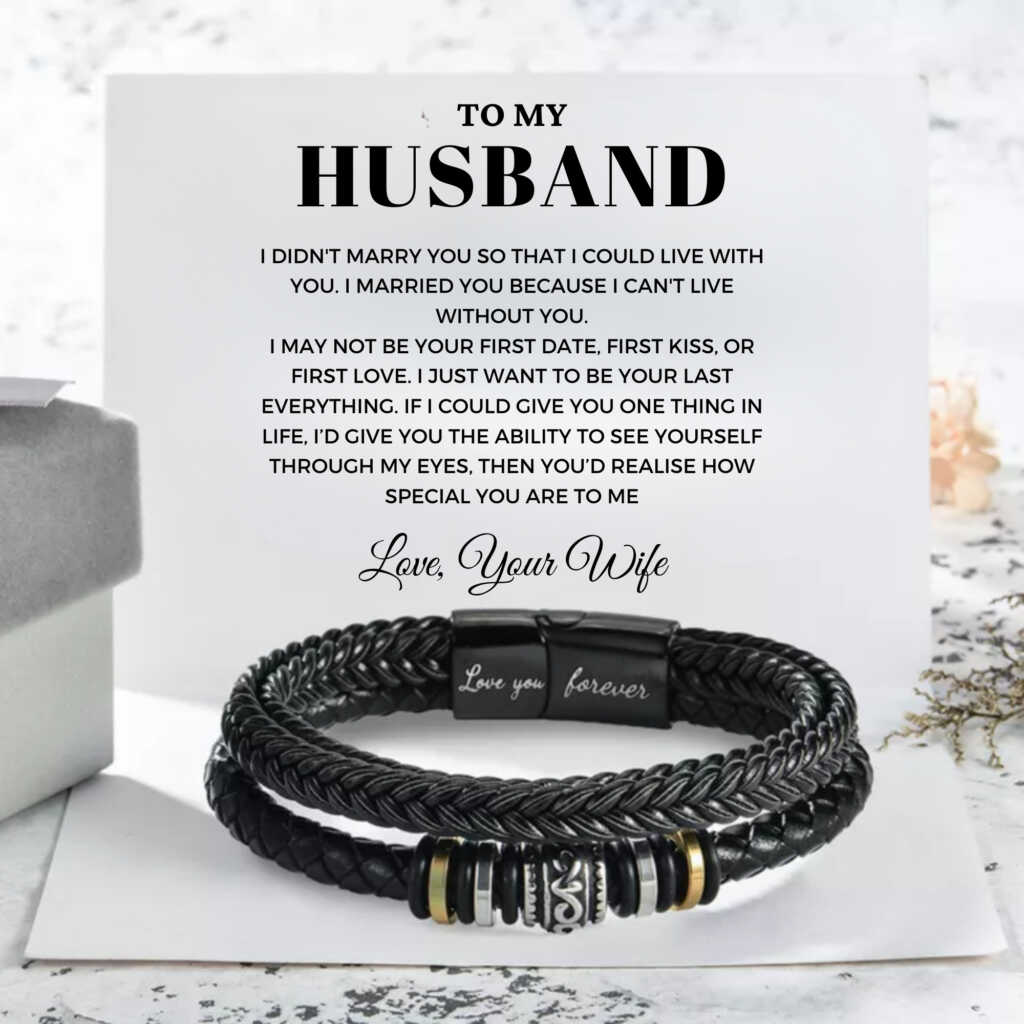 To My Husband 'Love You Forever' Bracelet