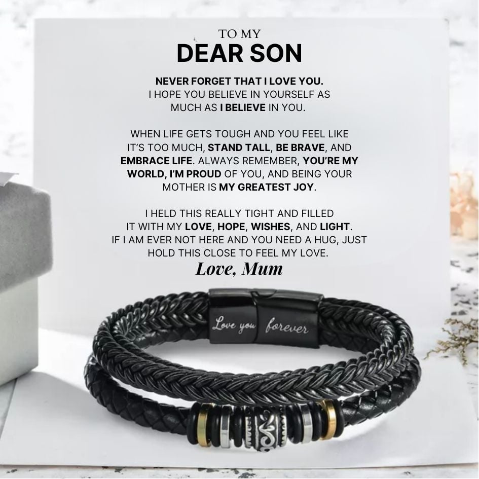 Mother And Son 'Love You Forever' Bracelet