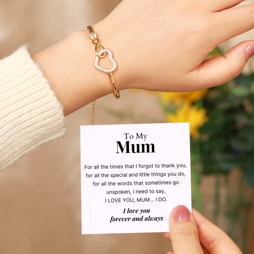 Infinity Heart Bracelet For Mum