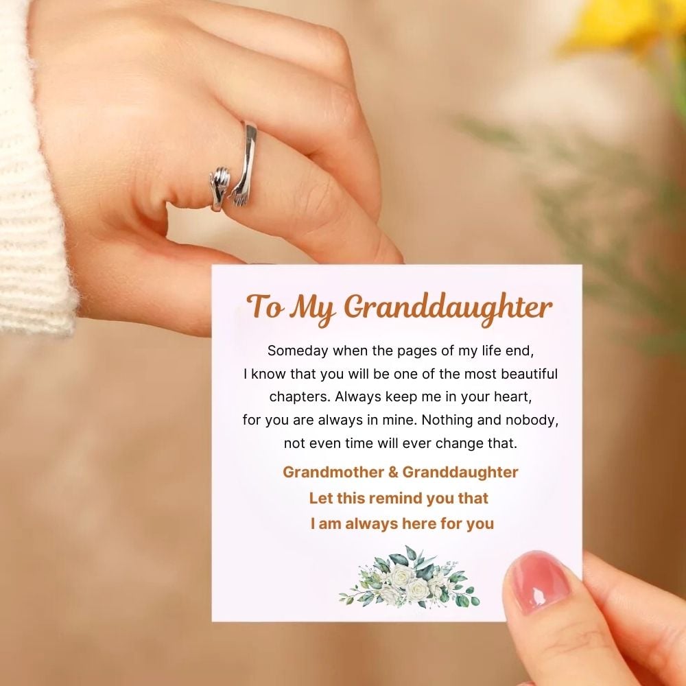 To My Granddaughter - Hug Ring