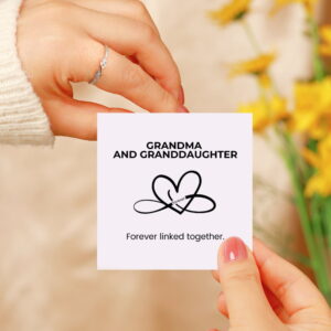 Grandmother and Granddaughter Forever Linked Together Ring