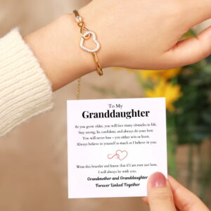 To My Granddaughter - Infinity Heart Bracelet
