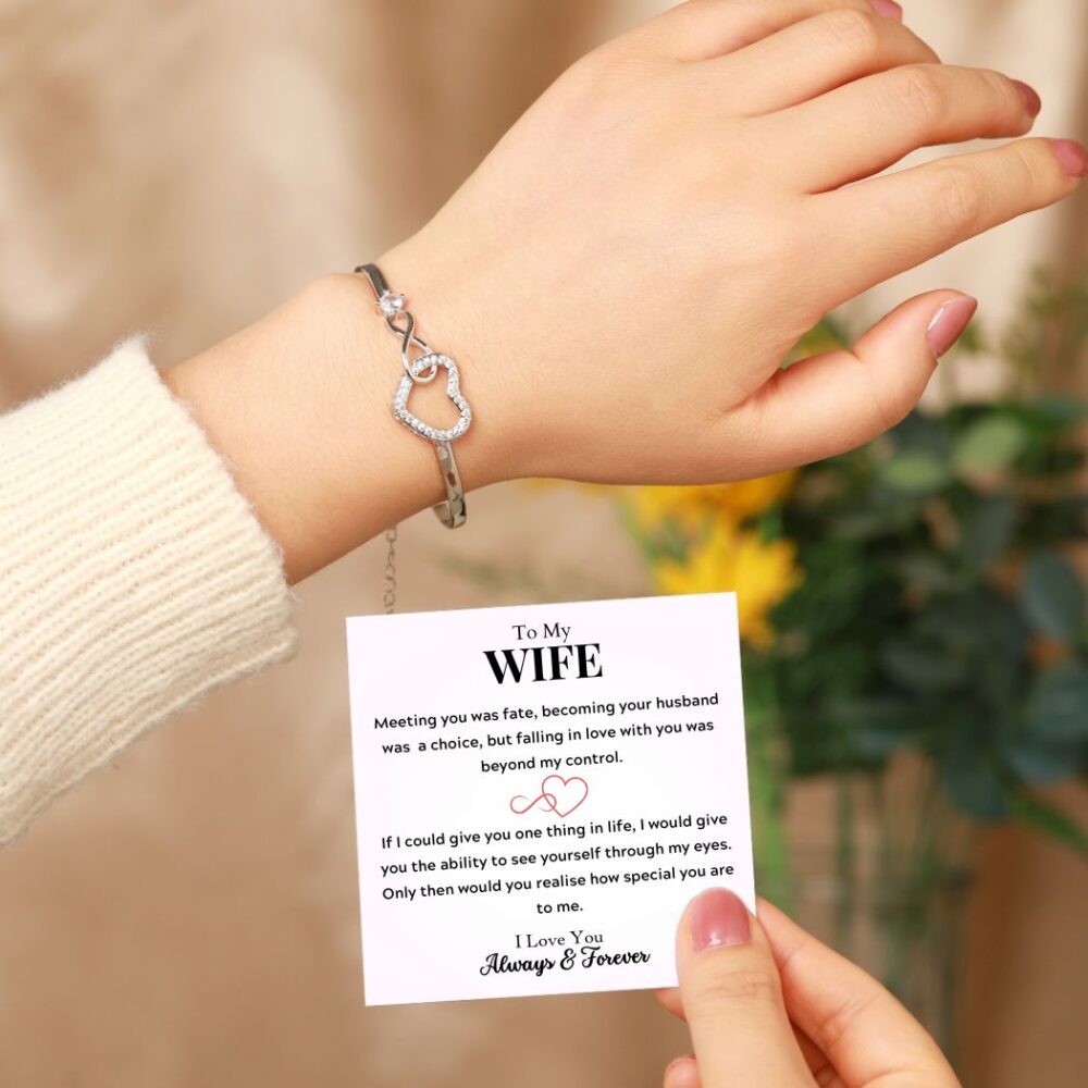 To My Wife - Infinity Heart Bracelet