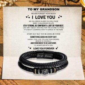To My Grandson ‘Love You Forever’ Bracelet