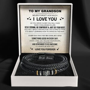 To My Grandson ‘Love You Forever’ Bracelet