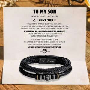 Mother And Son 'Love You Forever' Bracelet