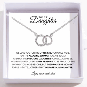 To Our Daughter - Perfect Pair Necklace - From Mum and Dad