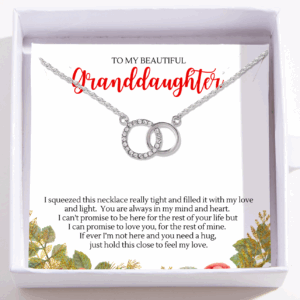 To My Beautiful Granddaughter - Perfect Pair Necklace - Hold This Close