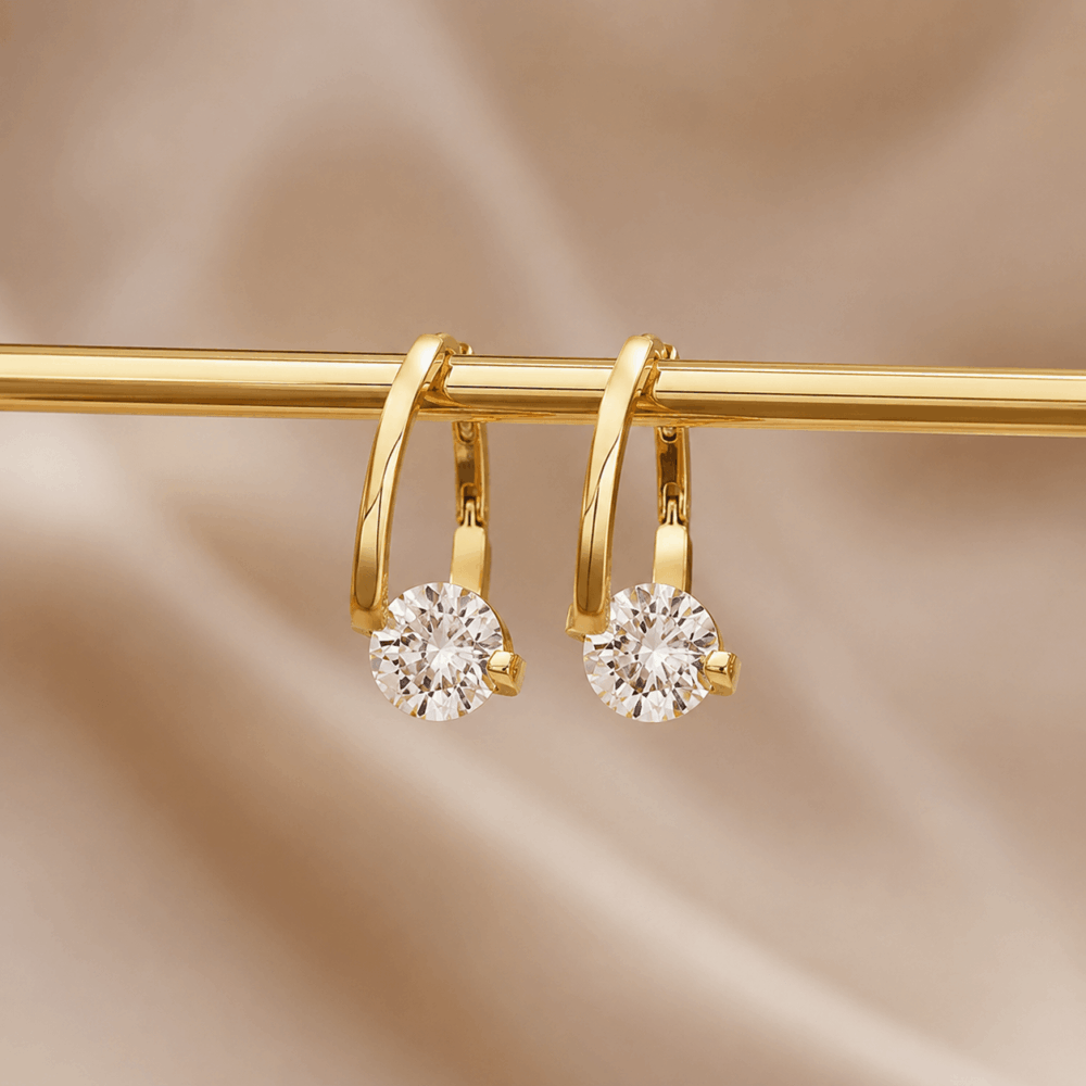 Diamond Round Stud Earrings