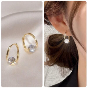 Diamond Round Stud Earrings