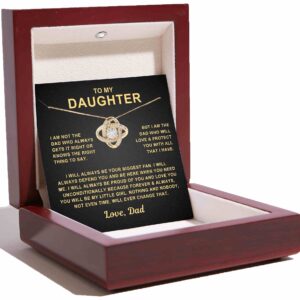 To My Daughter - Love Dad - Love Knot Necklace