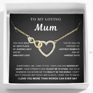 To My Mum - Infinity Heart Necklace & Card