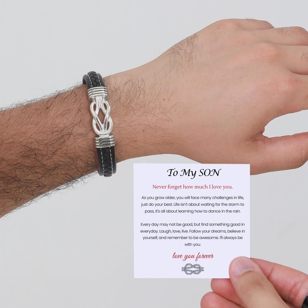 To My Son - Infinite Love Personalised Name Bracelet - Image 5