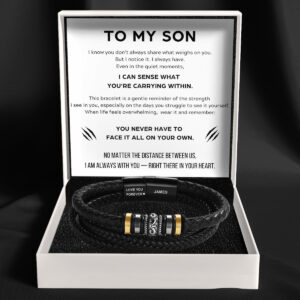 To My Son - 'Love You Forever' Personalised Name Bracelet