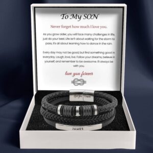 To My Son - Forever Together Name Bracelet