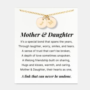 Mother & Daughter - Initial Disc Necklace