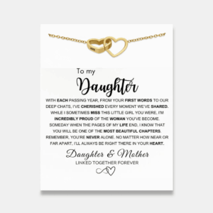 To My Daughter - Interlocking Hearts Name Necklace