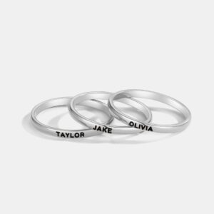 Round Stackable Named Ring
