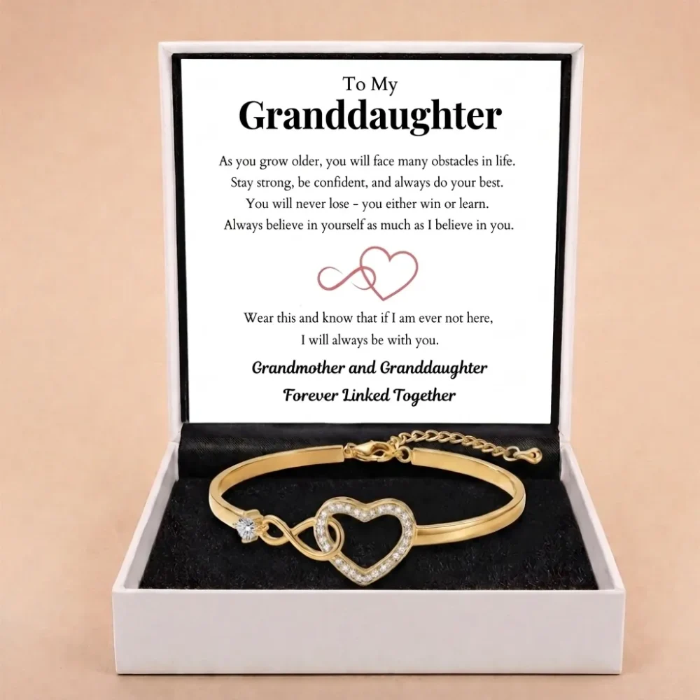 To My Granddaughter - Infinity Heart Bracelet