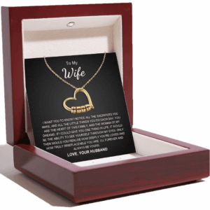 Charming Heart Necklace with Engraved Name Beads