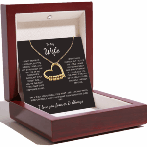 Charming Heart Necklace with Engraved Name Beads