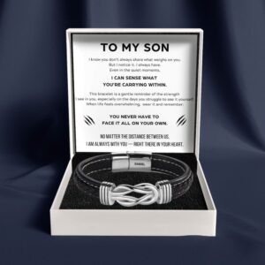 To My Son - Infinite Love Personalised Name Bracelet