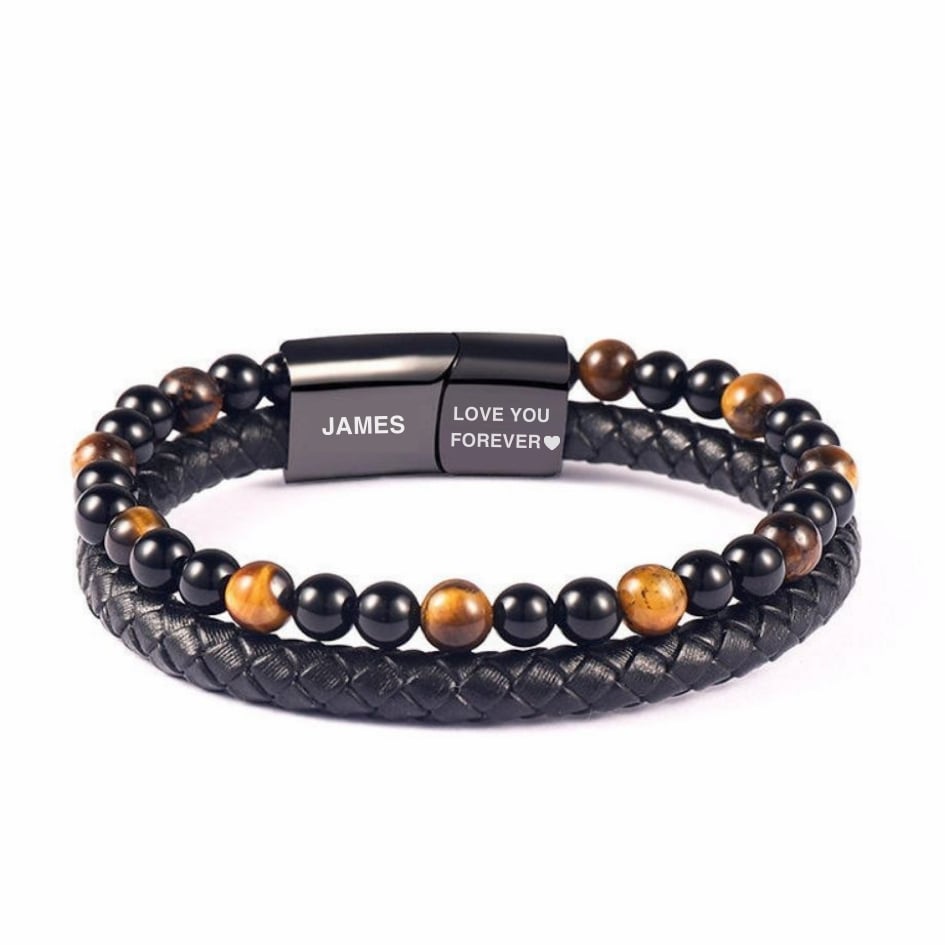 To My Son - Tiger Eye Protection Bracelet - Image 3