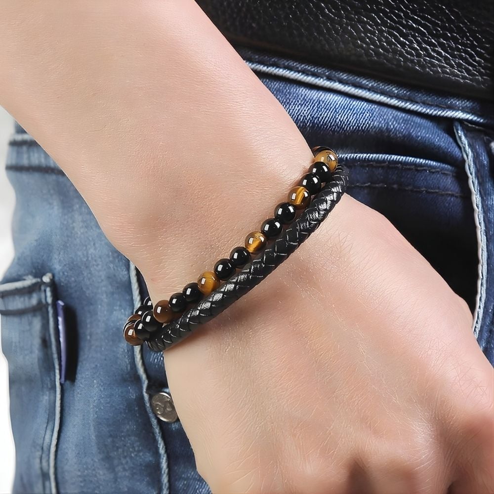 To My Son - Tiger Eye Protection Bracelet - Image 7