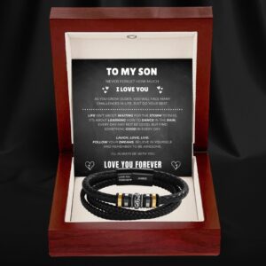 To My Son – ‘Love You Forever’ Personalised Name Bracelet