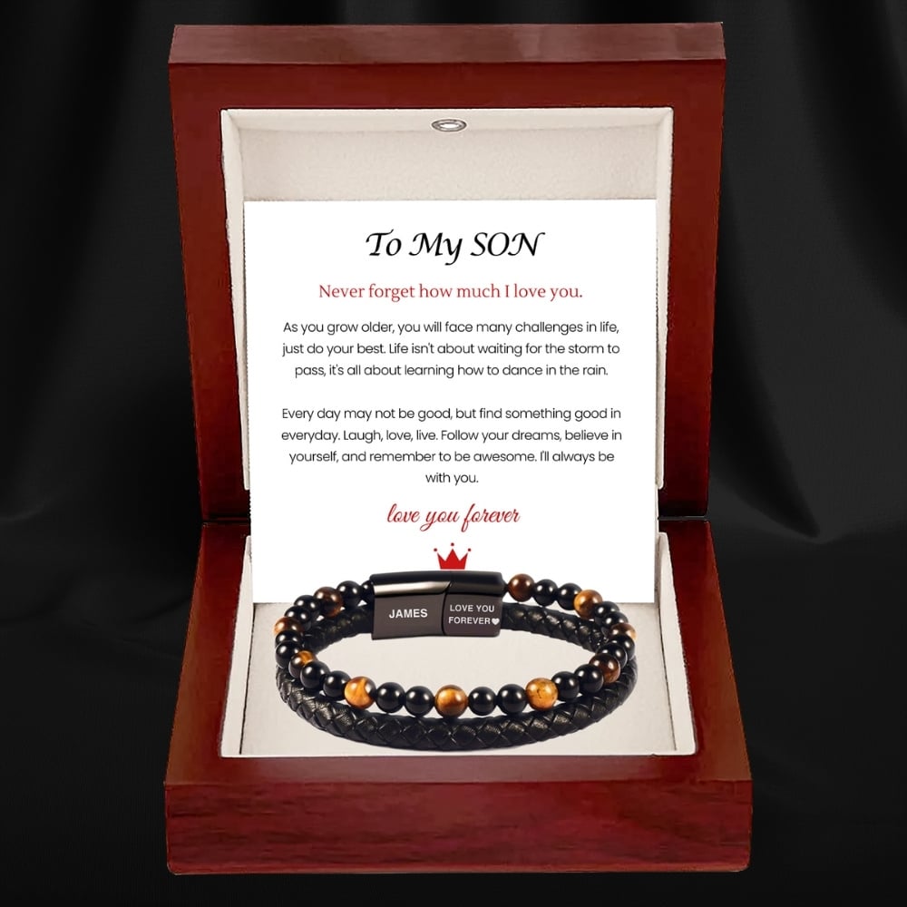 To My Son - Tiger Eye Protection Bracelet