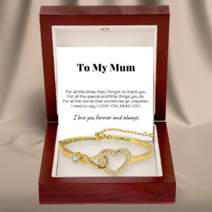 To My Mum - Infinity Heart Name Bracelet