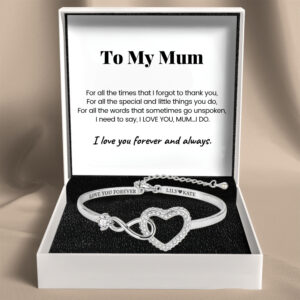 To My Mum - Infinity Heart Name Bracelet